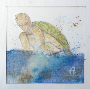 「Tartaruga marina」というタイトルの描画 Dadeによって, オリジナルのアートワーク, 水彩画
