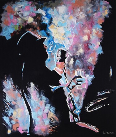 Peinture intitulée "Abstract Jazzman Si…" par Daheaven Art, Œuvre d'art originale, Huile Monté sur Châssis en bois