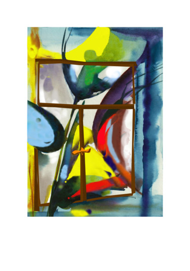 「Country window」というタイトルのデジタルアーツ Dalibor Dubovýによって, オリジナルのアートワーク, 2Dデジタルワーク