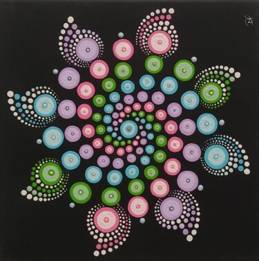 Painting titled "Colorful Mandala" by Dalila Martins, Original Artwork, Acrylic