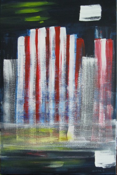 Painting titled "Cidade feliz" by Dalila Silva, Original Artwork