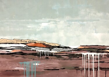 Malerei mit dem Titel "Serene landscape" von Dam Domido, Original-Kunstwerk, Acryl
