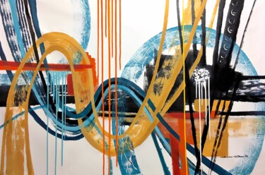 Pintura titulada "Highways interchang…" por Dam Domido, Obra de arte original, Acrílico