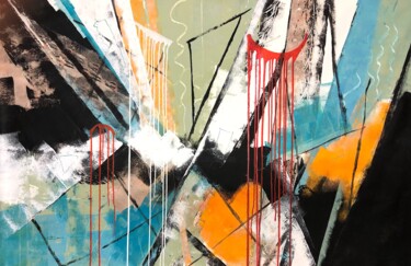 Malarstwo zatytułowany „Abstraction géométr…” autorstwa Dam Domido, Oryginalna praca, Akryl