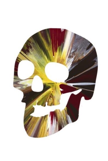 Painting titled "SKULL" by Damien Hirst, Original Artwork