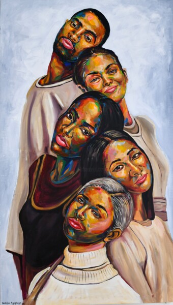 Painting titled "Strength in diversi…" by Damola Ayegbayo, Original Artwork, Acrylic