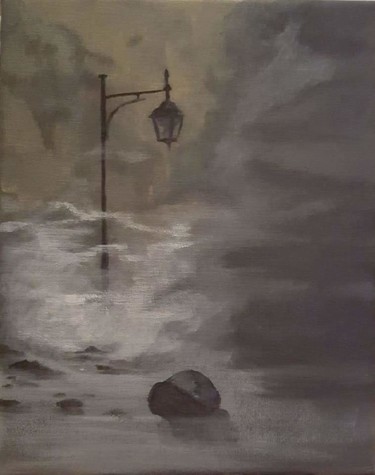 Pittura intitolato "Brouillard" da Damien Gauthier, Opera d'arte originale, Acrilico