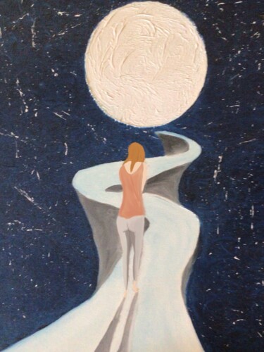 数字艺术 标题为“Going to moon” 由Davide Angelo Muscarella, 原创艺术品, 数字油画