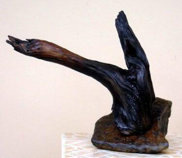 Sculpture intitulée "Opposition" par Dan Civa, Œuvre d'art originale, Bois