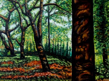 「Chestnut plantation…」というタイトルの絵画 Dan Civaによって, オリジナルのアートワーク, オイル