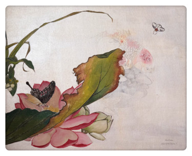 绘画 标题为“Étang” 由Dan Xu, 原创艺术品, 油 安装在木板上