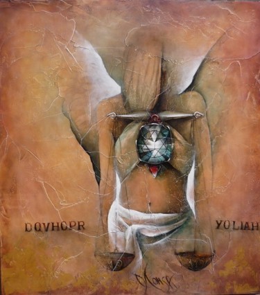 Pittura intitolato "Yoliah Angel (colle…" da Dana Tomsa Oberhoffer, Opera d'arte originale
