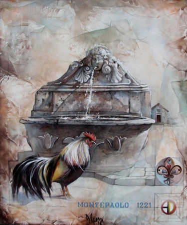 Peinture intitulée "Grotta del Santo" par Dana Tomsa Oberhoffer, Œuvre d'art originale