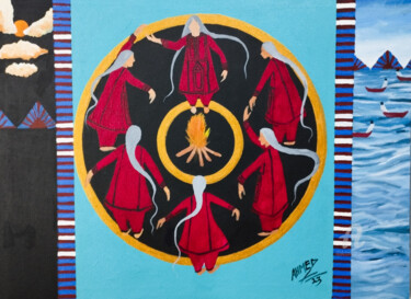 Pintura intitulada "The Witchers" por Ahmed Khan, Obras de arte originais, Acrílico