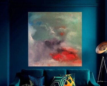 Ζωγραφική με τίτλο "Abstract sky" από Dani Alexsandrova, Αυθεντικά έργα τέχνης, Λάδι