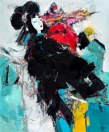 Malerei mit dem Titel "Princess Monaki" von Daniel Bulimar Henciu, Original-Kunstwerk, Acryl