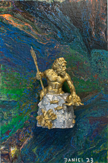 Pintura intitulada "O Rei dos Mares" por Daniel Cerqueira, Obras de arte originais, Acrílico