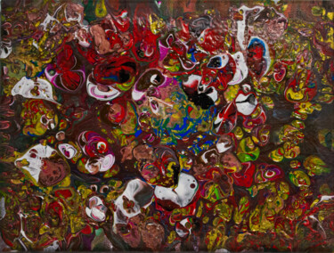 Pintura intitulada "Chuva de cores" por Daniel Cerqueira, Obras de arte originais, Acrílico