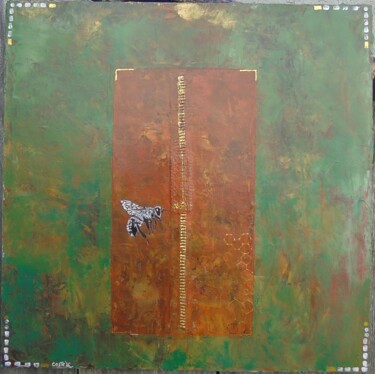 Painting titled "bzzzz" by Daniel Coste, Original Artwork, Acrylic Mounted on Wood Stretcher frame