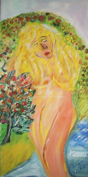 Peinture intitulée "La Blonde" par Daniel Dr. El Dan (Mdaniel), Œuvre d'art originale, Huile