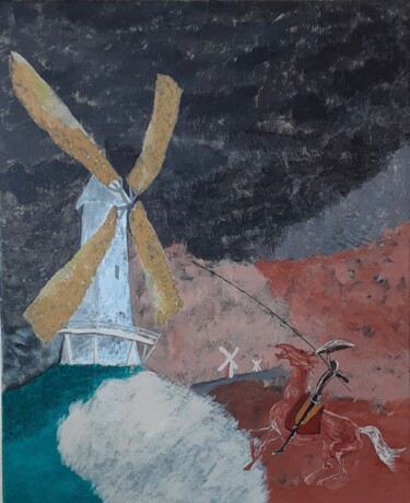 Картина под названием "Don Quichotte de la…" - Daniel Garcia (Léo), Подлинное произведение искусства, Акрил