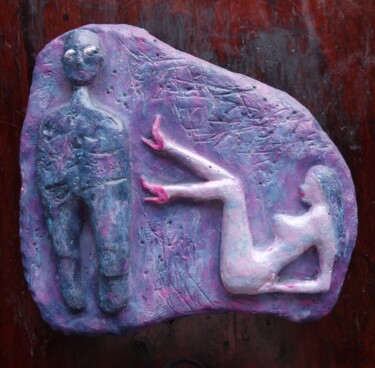 Skulptur mit dem Titel "Love History # 5" von Daniel Gomez, Original-Kunstwerk, Beton