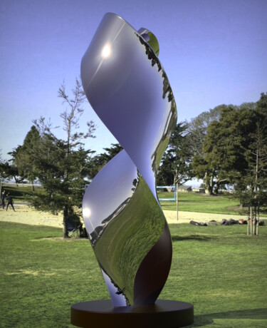 Sculpture intitulée "Continuum#11" par Daniel Kei Wo, Œuvre d'art originale, Acier inoxydable