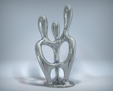 Sculpture titled "We Are Family#1(Sma…" by Daniel Kei Wo, Original Artwork, Stainless Steel