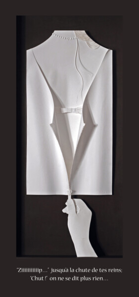 雕塑 标题为“DÉSIR - et mes mots” 由Daniel Mar, 原创艺术品, 纸 安装在其他刚性面板上