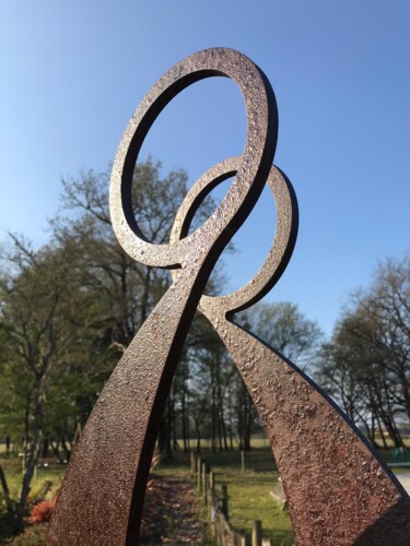 Sculpture titled "Nous deux" by Daniel Perreu, Original Artwork, Metals