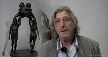 Skulptur mit dem Titel "Couple Eternelle" von Daniel Sachtleben, Original-Kunstwerk, Bronze