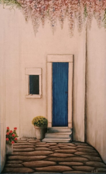 Pittura intitolato "Le vie della Grecia" da Daniela La Rovere, Opera d'arte originale, Acrilico