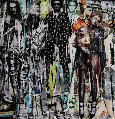 Κολάζ με τίτλο "People" από Daniela Foschi, Αυθεντικά έργα τέχνης, Κολάζ