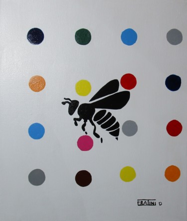 Peinture intitulée "BEE" par Daniele Fratini, Œuvre d'art originale, Émail