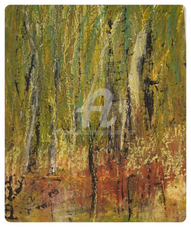 Картина под названием "LA FORET" - Danièle Mercier-Lutz, Подлинное произведение искусства, Акрил Установлен на Деревянная ра…