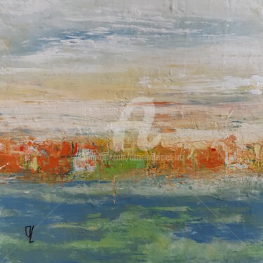 Картина под названием "LA RIVE" - Danièle Mercier-Lutz, Подлинное произведение искусства, Акрил Установлен на Деревянная рам…