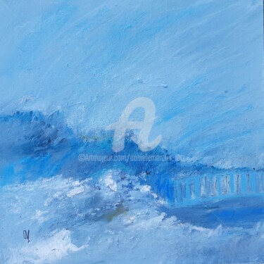 Painting titled "MARITIME" by Danièle Mercier-Lutz, Original Artwork, Acrylic Mounted on Wood Stretcher frame