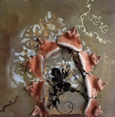 Pittura intitolato "IMAGINAIRE" da Danielle Alzonne, Opera d'arte originale, Acrilico Montato su Telaio per barella in legno