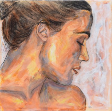 Peinture intitulée ""Au Féminin III"" par Danielle Dumestre, Œuvre d'art originale, Acrylique Monté sur Châssis en bois