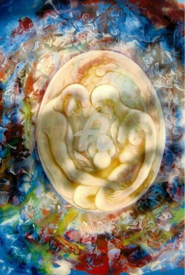 Malarstwo zatytułowany „Embryon” autorstwa Danielle Vasa, Oryginalna praca, Olej