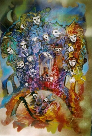 Peinture intitulée "Le pont des soupirs" par Danielle Vasa, Œuvre d'art originale, Huile