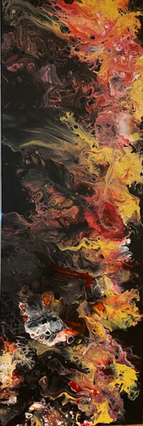 Pittura intitolato "Incendie" da Danielle Ciantar, Opera d'arte originale, Acrilico