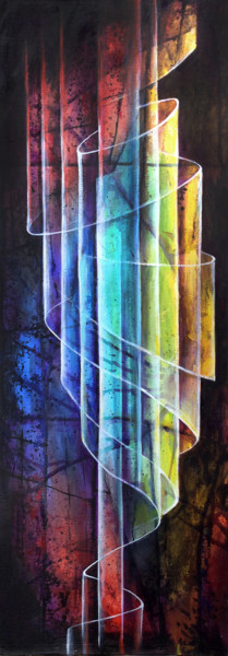 Peinture intitulée "DNA Illuminated V" par Daniel Loveday, Œuvre d'art originale, Acrylique