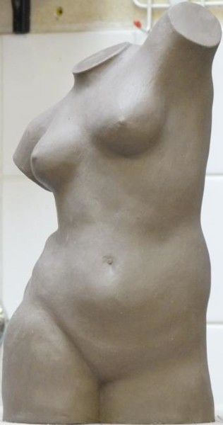 「Buste de Négresse e…」というタイトルの彫刻 Daniel Lutaudによって, オリジナルのアートワーク, テラコッタ