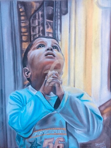 Drawing titled ""AMEN"" by Danygil, Original Artwork, Pastel