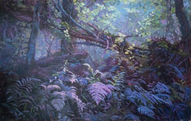 Schilderij getiteld "Los árboles gritan…" door Daniel Rubio Rebollo, Origineel Kunstwerk, Acryl Gemonteerd op Frame voor hou…