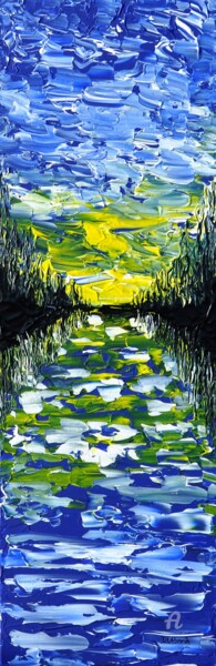 Peinture intitulée "Thames River" par Daniel Urbaník, Œuvre d'art originale, Acrylique