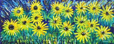 Painting titled "Sunflower" by Daniel Urbaník, Original Artwork, Acrylic