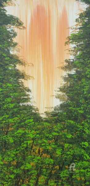Peinture intitulée "Nice Forest 2" par Daniel Urbaník, Œuvre d'art originale, Acrylique