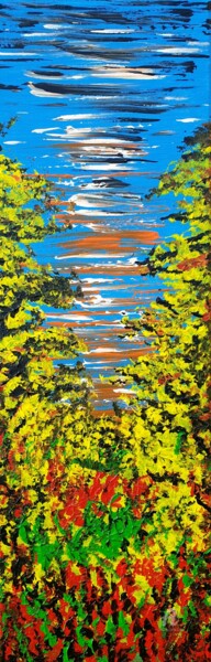 Peinture intitulée "Autumn Wind 1" par Daniel Urbaník, Œuvre d'art originale, Acrylique